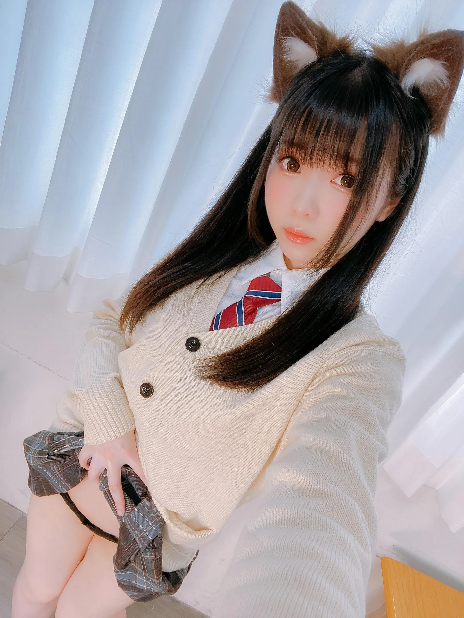 霜月shimo – NO.57 Fantia 2022年07月会员合集7期-2022-07-25 猫耳制服part.2 [19P]插图3